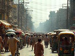 Urban city street location in India